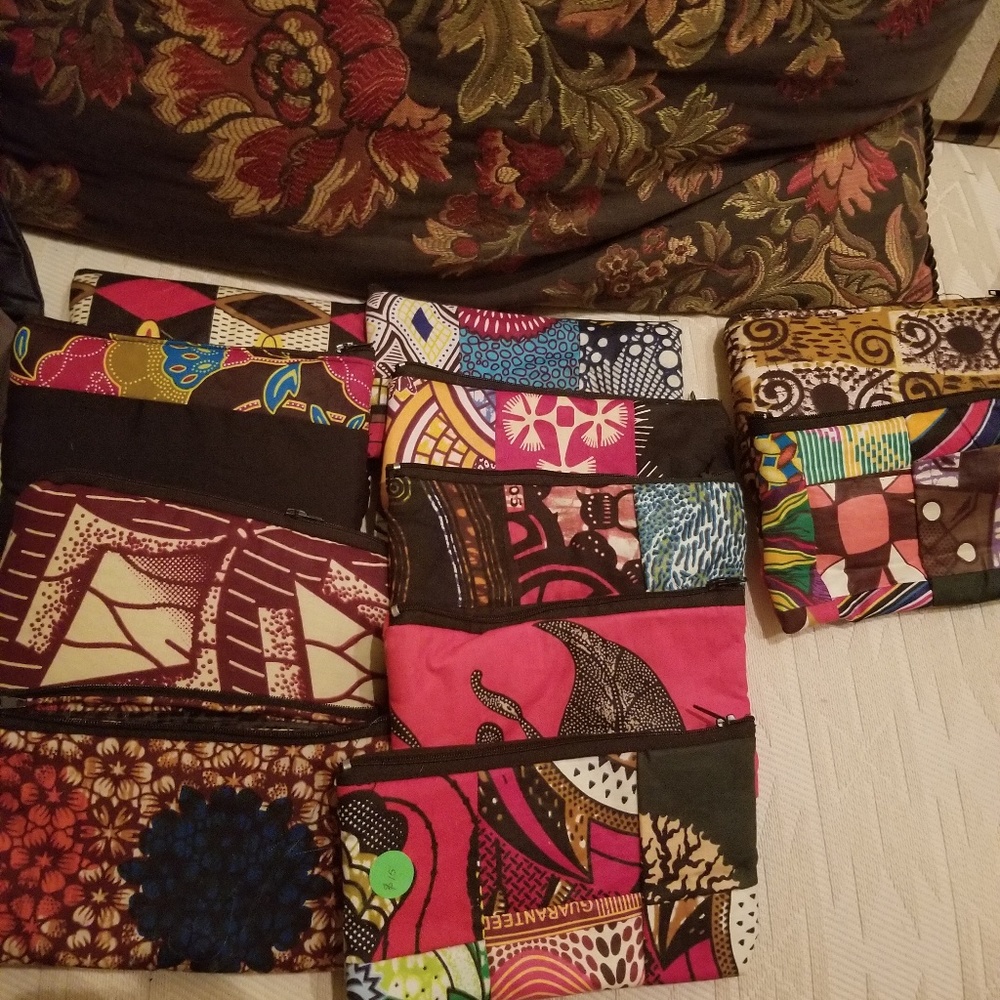 African cloth coin purses